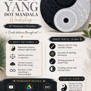 Yin Yang Dot Mandala Workshop (20" Masterpiece)