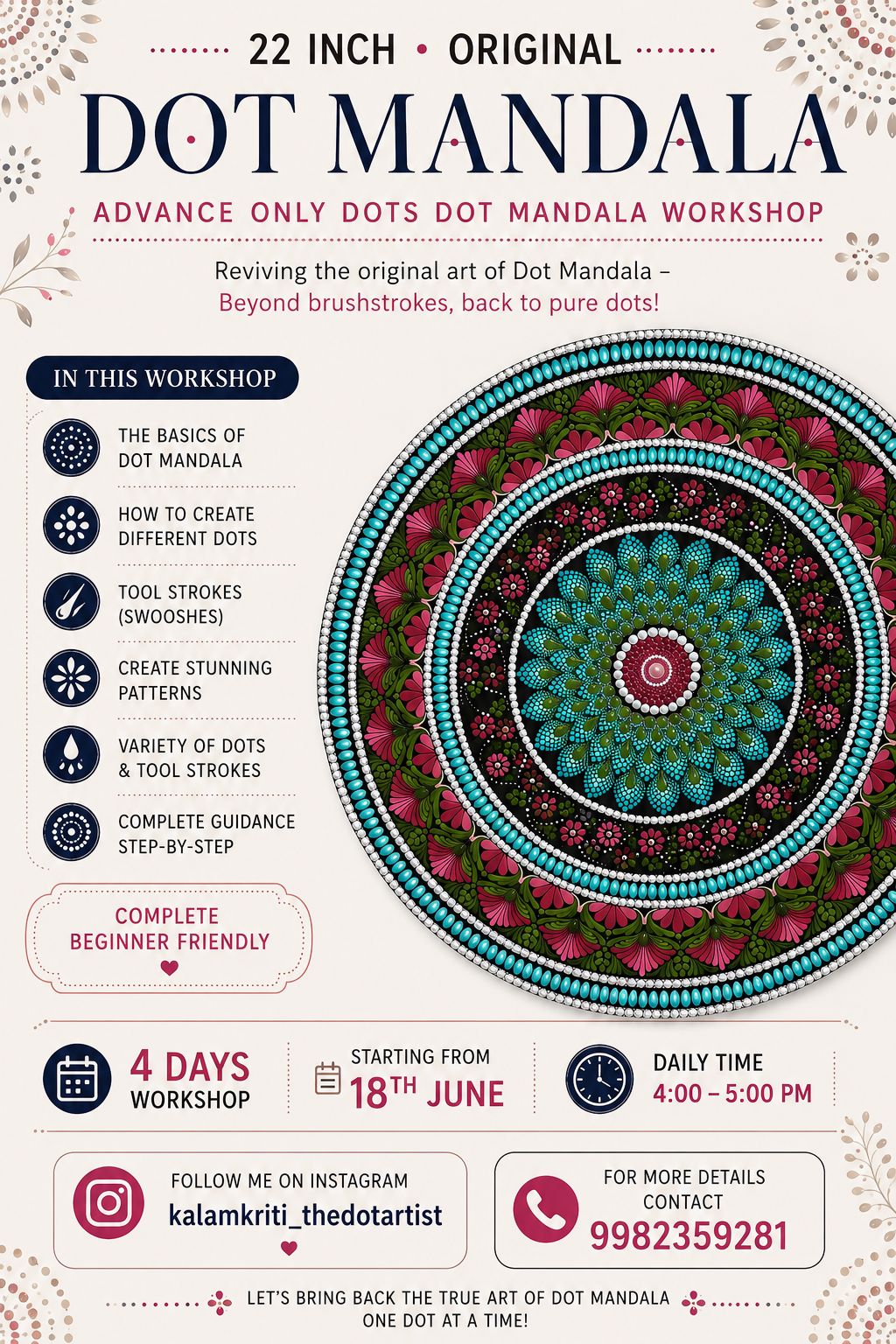Original Dot Mandala Workshop โ Back to the Beauty of Pure Dots